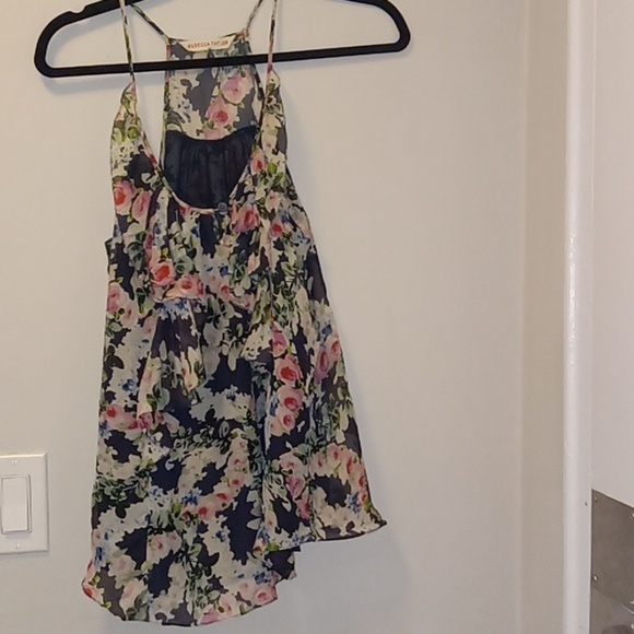 100% Silk  REBECCA TAYLOR floral tank - Picture 1 of 3